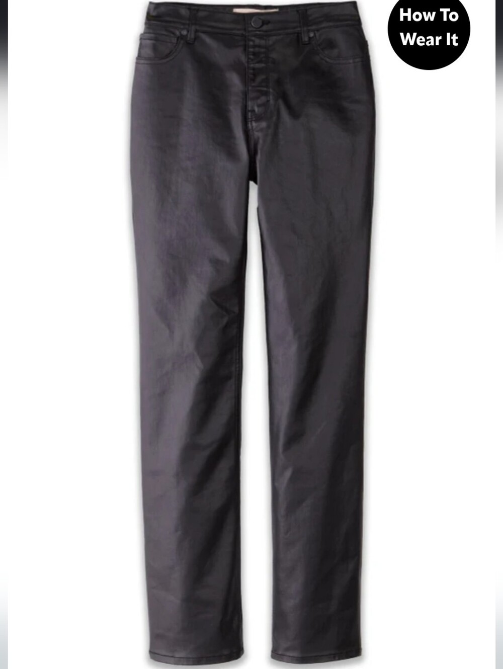 Soft Surroundings Black Coated Jeans 10p Nwt